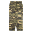 AOWOFS Fleece Lined Cargo Camo Mens Trousers Green Regular Straight W36 L28 Hot on Sale