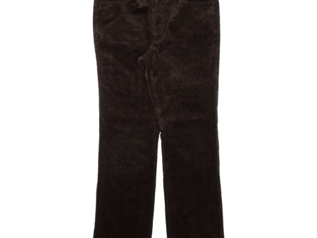 CHAPS Womens Corduroy Trousers Brown Regular Bootcut W30 L28 Discount