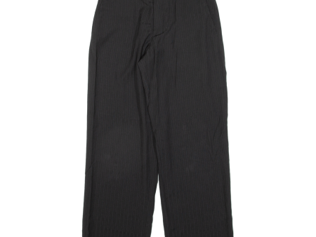 CALVIN KLEIN PinStripe Girls Trousers Black Loose Straight W26 L25 on Sale