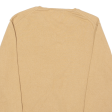 CALVIN KLEIN Womens Jumper Beige V-Neck Tight Knit Wool M Hot on Sale