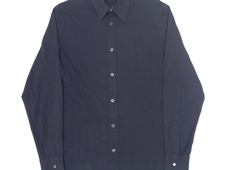 PRADA Mens Formal Shirt Blue Long Sleeve S Discount