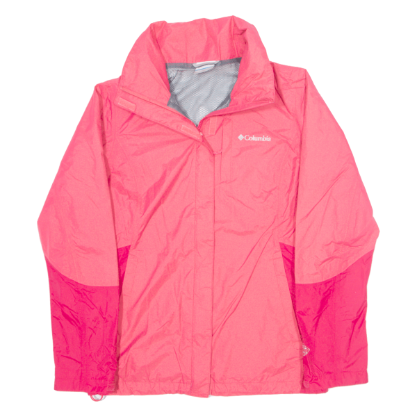 COLUMBIA Womens Rain Jacket Pink Nylon S Online