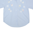 KNOWHOW Womens Shirt Blue 90s Floral L Online Hot Sale