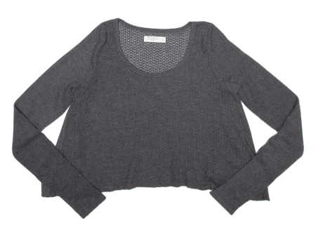 ABERCROMBIE & FITCH Womens Jumper Grey Open Knit Viscose S Discount