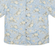 JOS A BANK Mens Hawaiian Shirt Blue Faux Silk Floral XL Online Sale