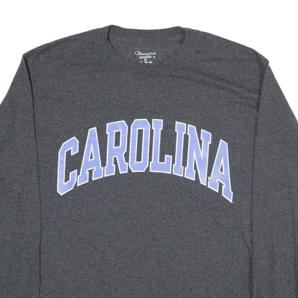 CHAMPION Carolina Mens T-Shirt Grey Long Sleeve USA M Online now