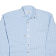 Mens Shirt Blue 90s Gingham Long Sleeve M Online Sale