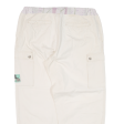 Cargo Womens Trousers Cream Loose Tapered W34 L26 on Sale