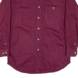 LEE Mens Plain Shirt Maroon Long Sleeve S Online now