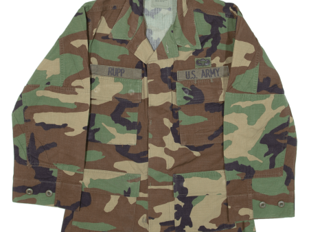 AMERICAN APPAREL US Army Mens Military Jacket Green USA Camouflage XS Online now