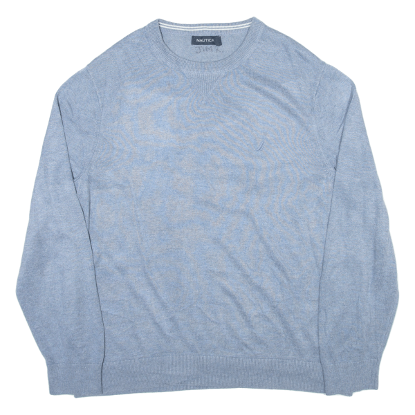 NAUTICA Mens Jumper Blue Tight Knit L Online Hot Sale