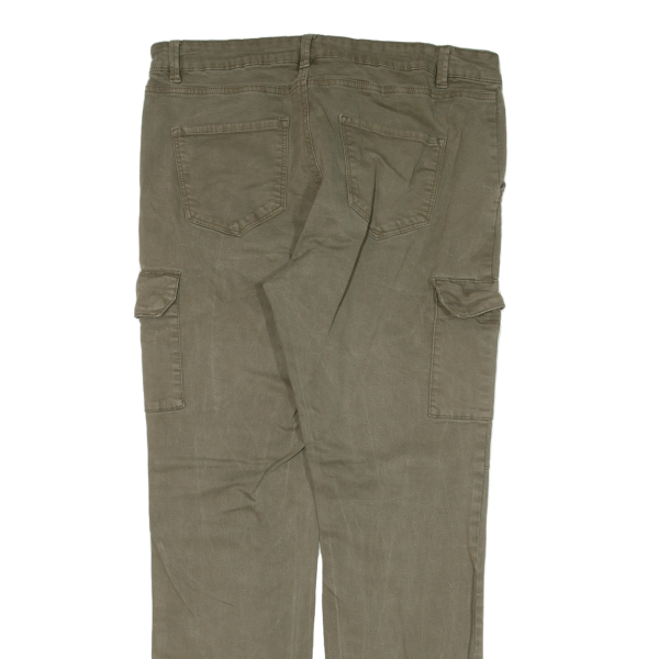 CHICOREE Cargo Womens Trousers Green Regular Tapered W33 L28 Online