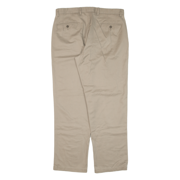 DOCKERS D4 Mens Trousers Beige Relaxed Straight W36 L32 For Discount