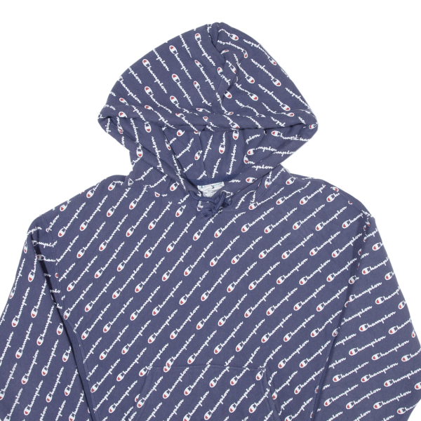 CHAMPION REVERSE WEAVE Mens Blue Hoodie M For Discount