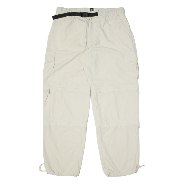 CANDA Outdoor Detachable Leg Mens Trousers Cream Relaxed Tapered W36 L34 on Sale