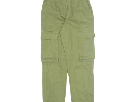 Womens Trousers Green Regular Tapered W26 L27 For Discount