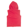 DIESEL Reversible Girls Rain Gilet Red Nylon Hooded M Online Hot Sale