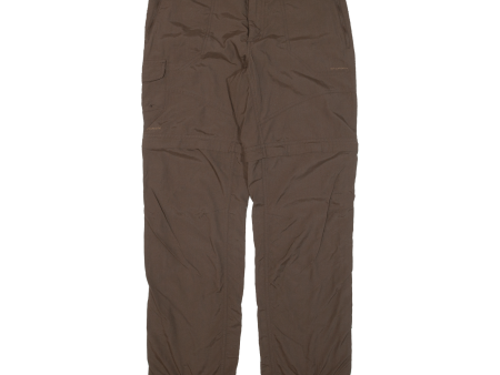 COLUMBIA Cargo Zip-off Womens Trousers Brown Regular Straight W33 L31 Sale