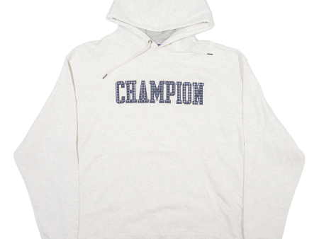 CHAMPION Mens Cream Hoodie 2XL Cheap