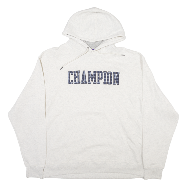 CHAMPION Mens Cream Hoodie 2XL Cheap