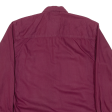 LEE Mens Plain Shirt Maroon Long Sleeve S Online now