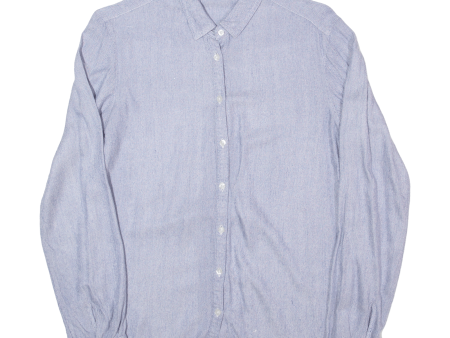 S OLIVER Womens Plain Shirt Blue Long Sleeve M Online