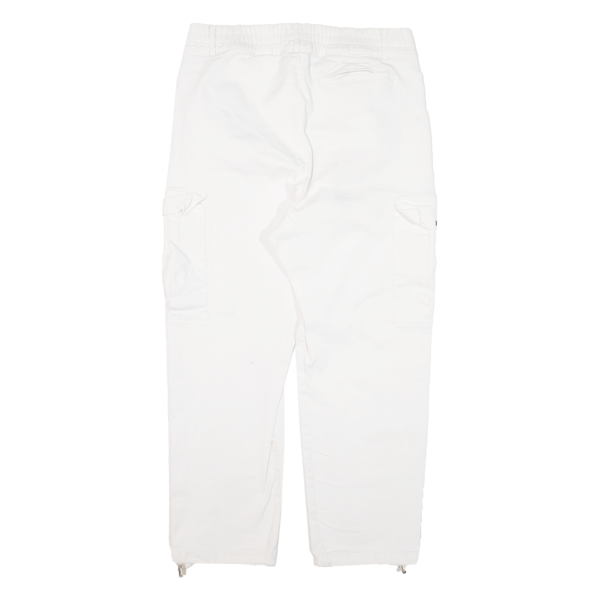 9N1M SENSE Cargo Womens Trousers White Regular Straight W34 L26 Online Sale