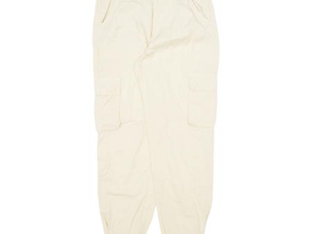 DEF Cargo Womens Trousers Cream Regular Tapered W32 L31 Fashion