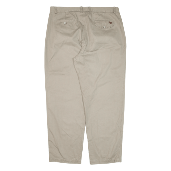 CAMEL Mens Trousers Beige Relaxed Straight W40 L30 Online Hot Sale