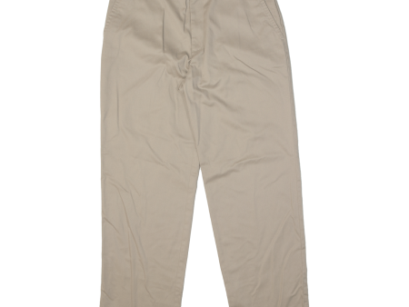 DOCKERS D3 Mens Trousers Beige Regular Straight W33 L30 Cheap