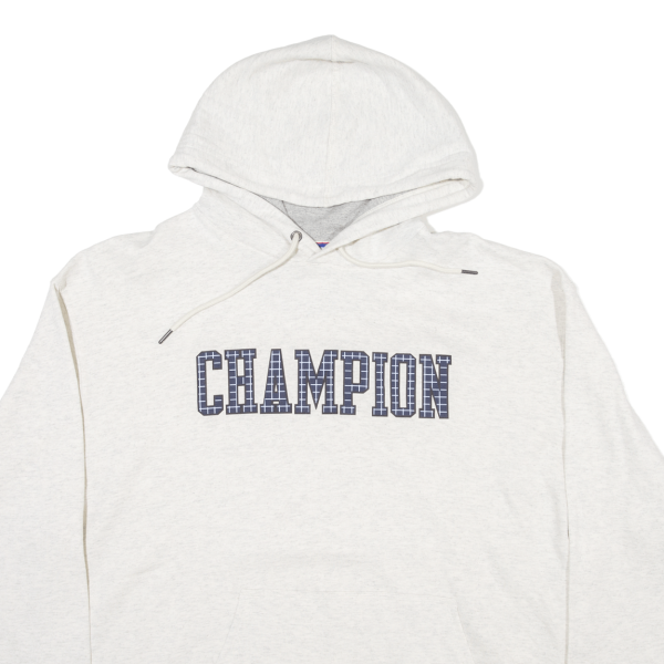 CHAMPION Mens Cream Hoodie 2XL Cheap