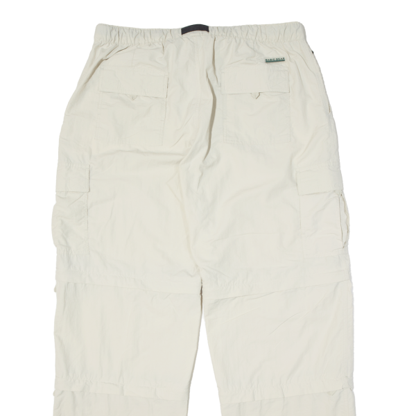 CANDA Outdoor Detachable Leg Mens Trousers Cream Relaxed Tapered W36 L34 on Sale