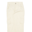 DEF Cargo Womens Trousers Cream Regular Tapered W32 L31 Fashion