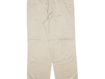 DOCKERS Khaki Mens Trousers Beige Regular Straight W36 L29 Sale