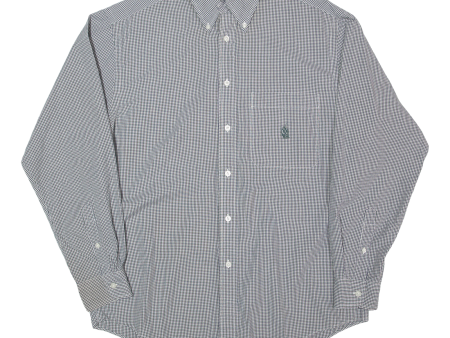 NAUTICA Mens Shirt Black Gingham Long Sleeve M Supply