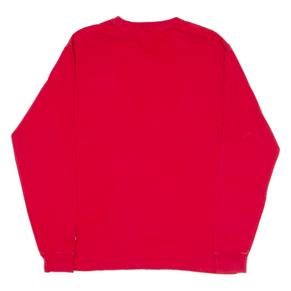 CHAMPION Workwear Mens T-Shirt Red Long Sleeve M Online Sale