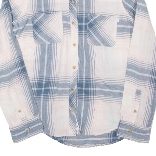 ABERCROMBIE & FITCH Womens Shirt Pink Check Long Sleeve S Online Sale