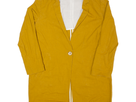 ZARA Womens Blazer Jacket Yellow M Sale