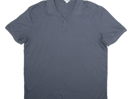 CALVIN KLEIN Mens Polo Shirt Grey XL For Discount