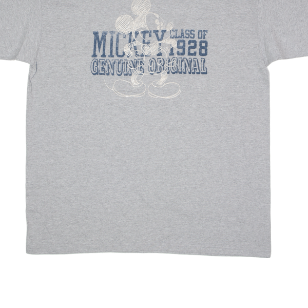 DISNEY Mickey Mouse Mens T-Shirt Grey XL Discount