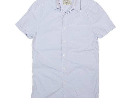 JACK WILLS Mens Plain Shirt Purple XS For Cheap