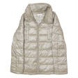 CALVIN KLEIN Womens Puffer Jacket Beige S Hot on Sale