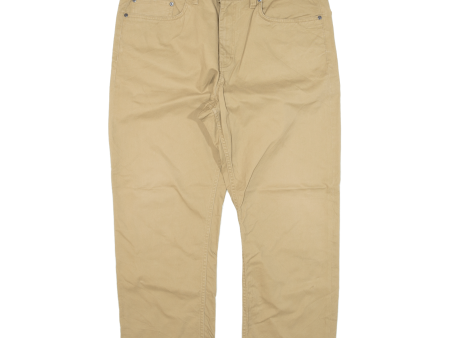 CHAPS Mens Trousers Beige Regular Straight W36 L24 Cheap