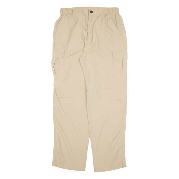 Cargo Zip-off Womens Trousers Beige Regular Straight W28 L28 Online Hot Sale