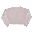 CALVIN KLEIN Knit Cropped Womens Sweatshirt Pink V-Neck M Sale