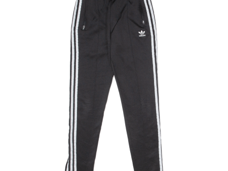 ADIDAS Womens Track Pants Black Tapered UK 6 W24 L28 Cheap