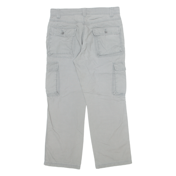 CLOCKHOUSE Cargo Mens Trousers Grey Regular Straight W35 L30 Online Hot Sale