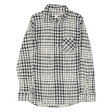 MERONA Pullover Womens Shirt White Check Long Sleeve S Online Sale