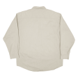 REEBOK Mens Plain Shirt Beige Long Sleeve 2XL Hot on Sale