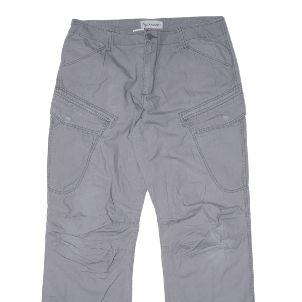 CLOCKHOUSE Mens Trousers Grey Regular Straight W33 L32 Sale